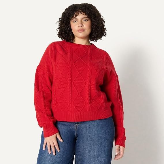 Red Cable Knit Sweater image 3